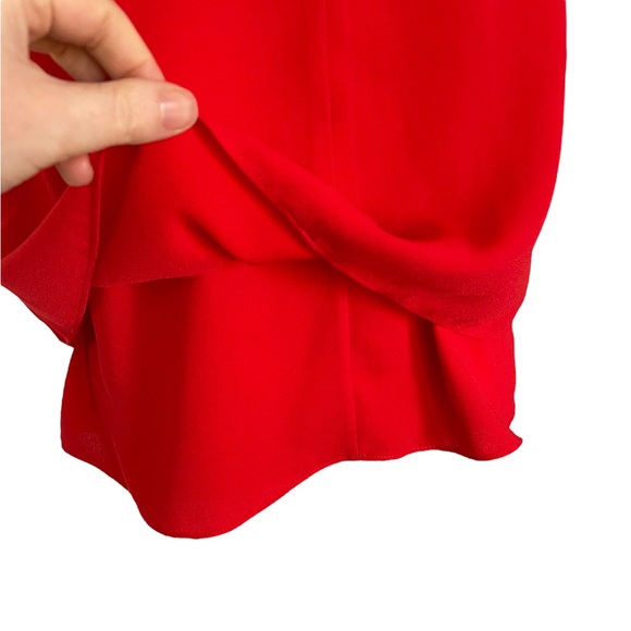 SPORTSGIRL Sz8 red sleeveless floaty blouse - Picture 5 of 7